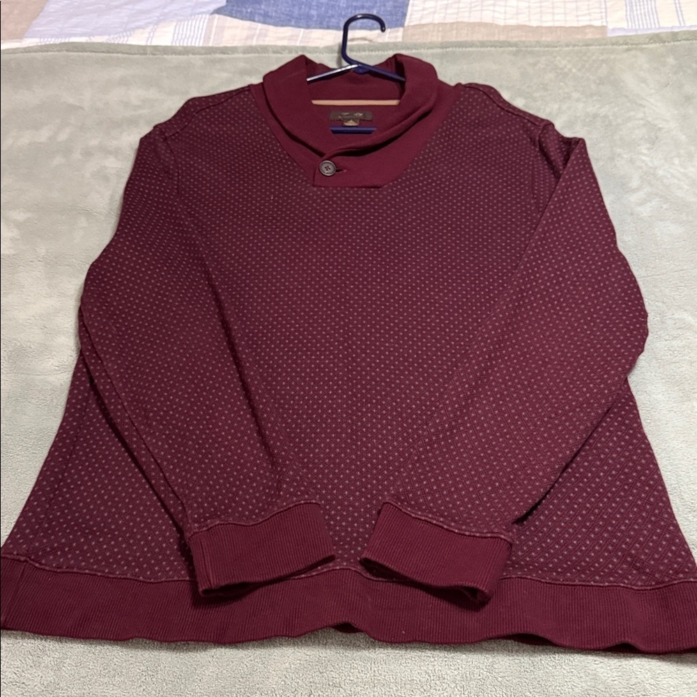 Tasso Elba Burgundy Cotton Sweater: EXCELLENT CONDITION